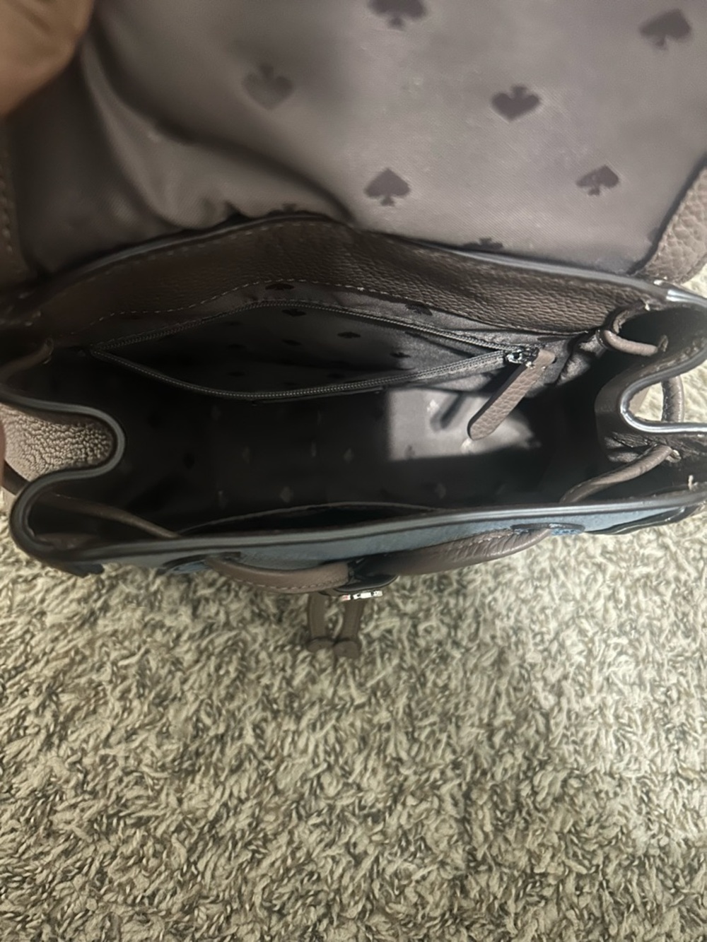 kate spade Brown and Blue Leather Backpack - Picture 5 of 9